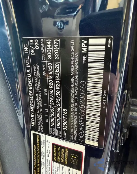 2019 Mercedes-Benz Gls 450 4Matic z USA, uszkodzony, nr VIN 4JGDF6EE0KB200760